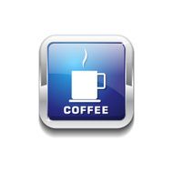 Coffee Sign Blue Vector Icon Button N4