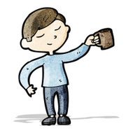 happy man with mug of coffee