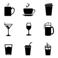 Vector Set of Drinks Icons N8