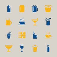 Drink Icons Set 1 - Color Series