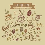 Coffee Background Vector Elements of Design N3