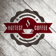 Vintage retro coffee vector labels on the old wood texture N2