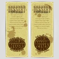 set of dessert labels