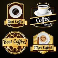 Coffee labels set N5