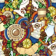 Hand-Drawn Coffee Doodle Vector Illustration Design Template N3