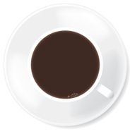 Black coffee in white mug