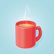 Hot Drink in Red Mug