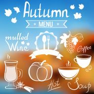 Autumn menu items and templates