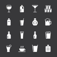 Beverage Icons Set 2 - White Series