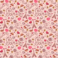 Seamless Paris pattern