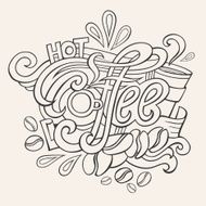 coffee hand lettering sketch