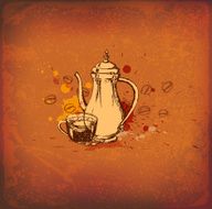 Coffee Pot And Cup N4