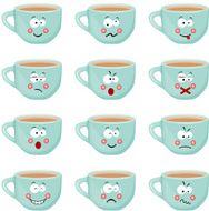 Cup with different expressions