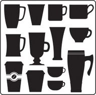 Coffee and tea hot drink cups