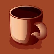 Black Coffee in glazed ceramic mug