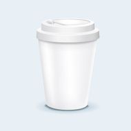 white disposable paper cup with lid