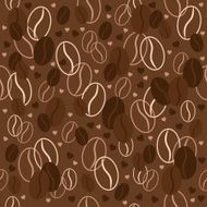 Seamless pattern with coffee beans Vector illustration Background N2