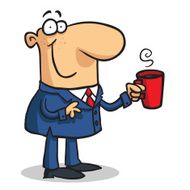 Businessman with coffee N4
