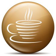 cup of coffee button