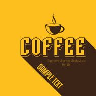Retro Vintage Coffee Background with Typography N3