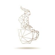 Coffee cup abstract isolated on a white backgrounds N3