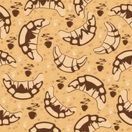 Seamless croissant background