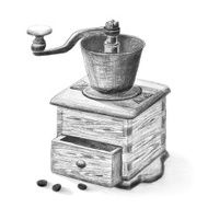 Coffee Grinder Pencil Drawing