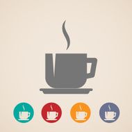 vector coffee or tea cup icons