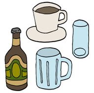 vector set of beverage N3