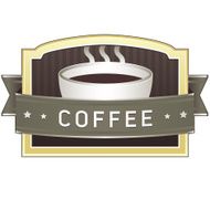 Coffee label or icon