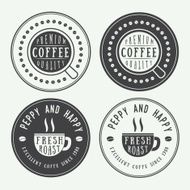 Set of vintage coffee logos labels and emblems N3