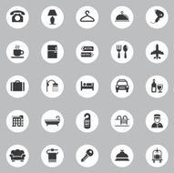 Vector Hotel Icons - 25 Background