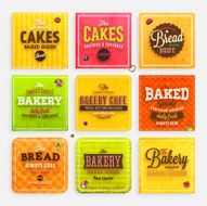 Set of Vintage Bakery Labels