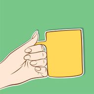 big cup in hand design