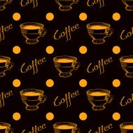 Coffee cup seamless background