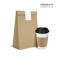 paper bag and coffee cup