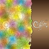 Coffee Hand-Drawn Vector Illustration And Tea Design Template N5