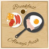 Breakfast Color Flat Concept