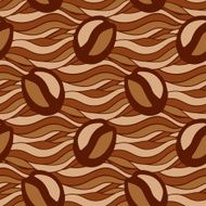 Coffee seamless vector pattern hand drawn coffee waves background