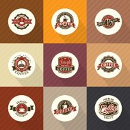 Vector coffee label set