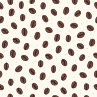 Seamless pattern with roasted coffee beans