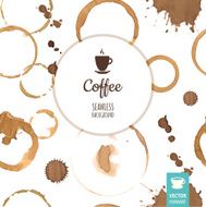 Vector Illustration with coffee stain &amp; drop isolated on white N10
