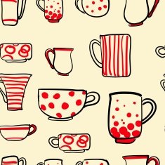 Set cups vector