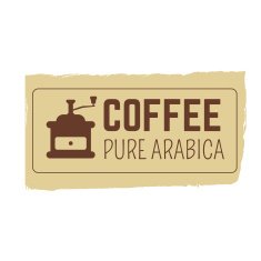 Coffee stamp or logo design
