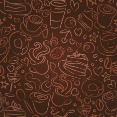 Coffee time seamless background