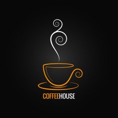 coffee cup ornate design background