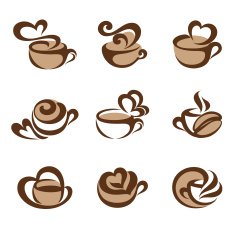 Coffee icons set N3