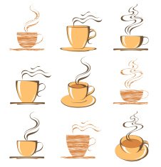 coffee cups set