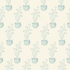 Seamless pattern with tea cups