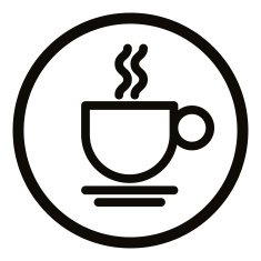 Simplistic coffee cup icon